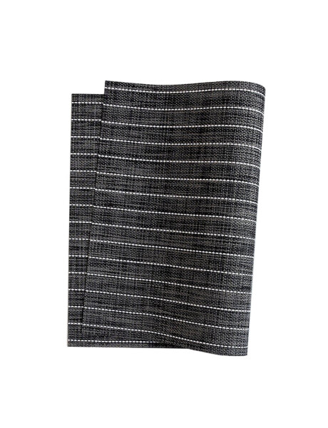 INDIVIDUAL PVC RAYAS BLANCAS 45x30CM GRIS INDIVIDUAL PVC RAYAS BLANCAS 45x30CM GRIS