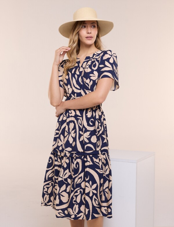 Vestido Printed AZUL/MULTI