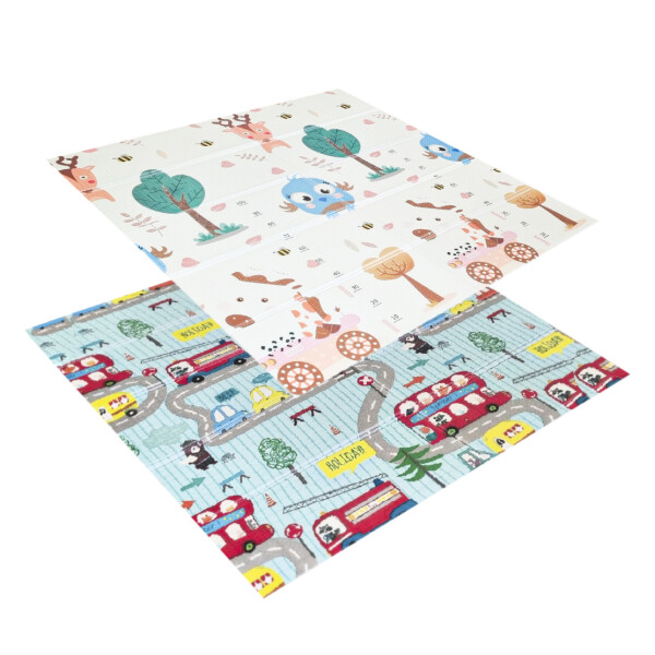Alfombra Antigolpe Niños Bebe Colchoneta Plegable Infantil Variante Diseño Buho/Ciudad