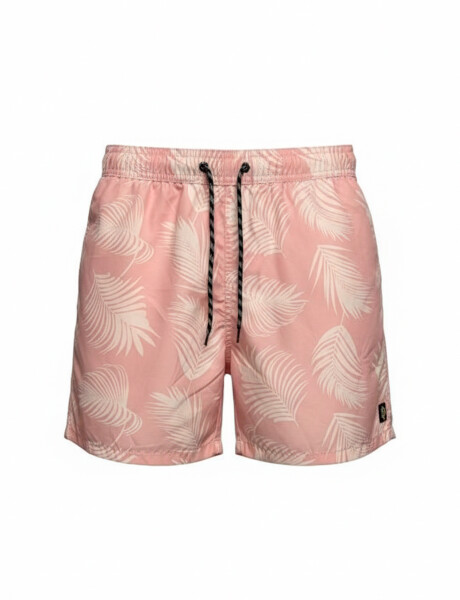 Short de baño estampado rosa