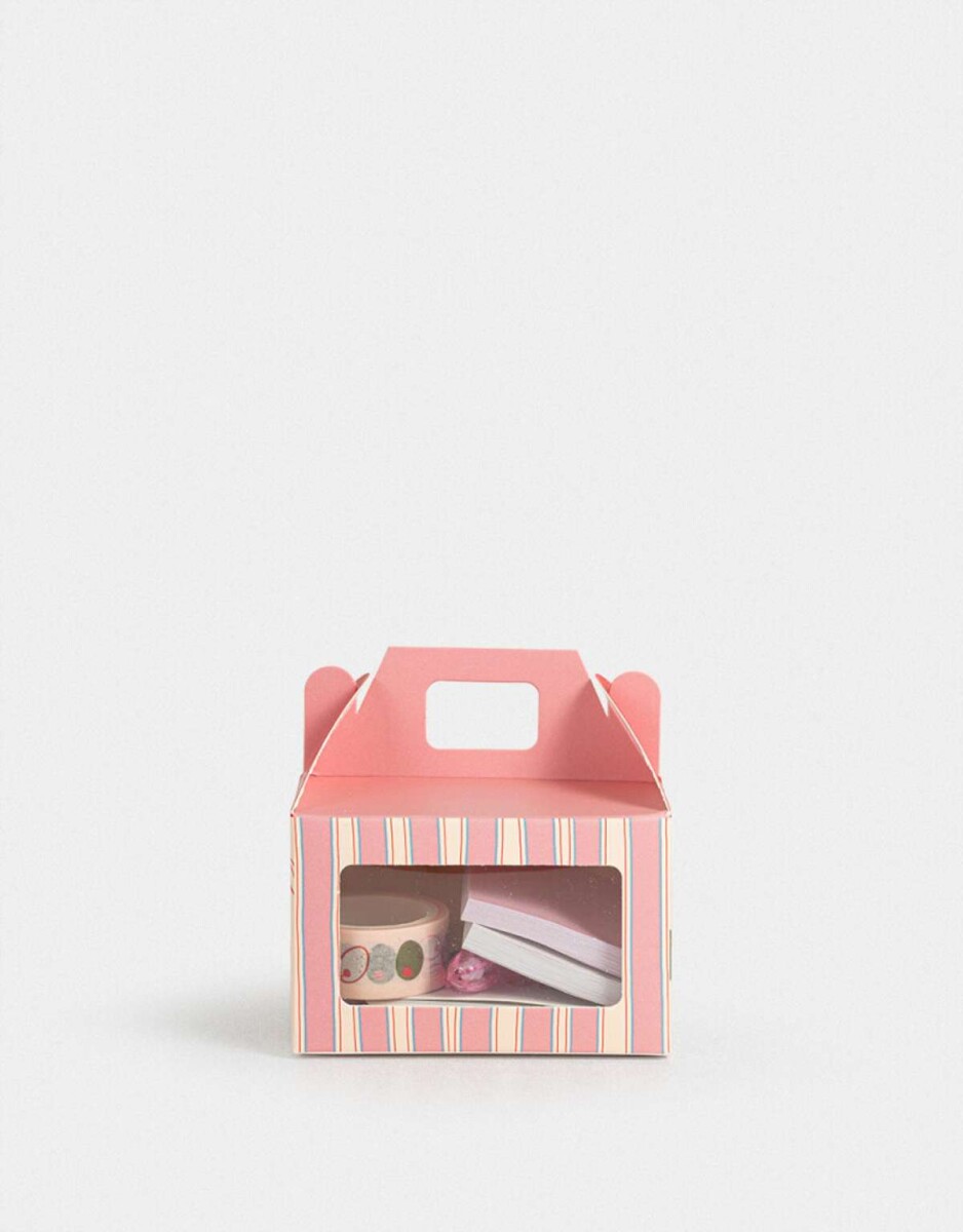 Mini Set De Librería En Cajita - Combinacion Multicolor 