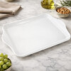 Bandeja melamina blanca 42.5x28.5x2.6 cm Bandeja melamina blanca 42.5x28.5x2.6 cm