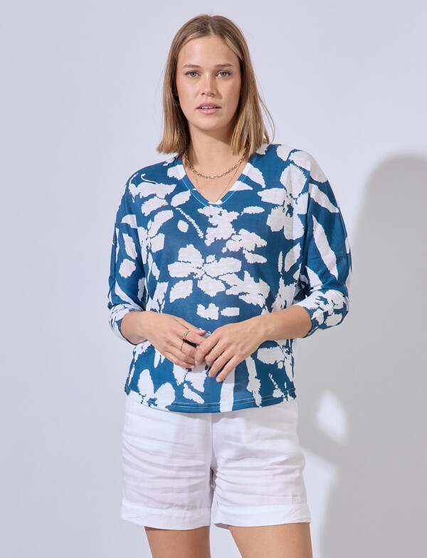 Blusa Tejido Printed PETROLEO