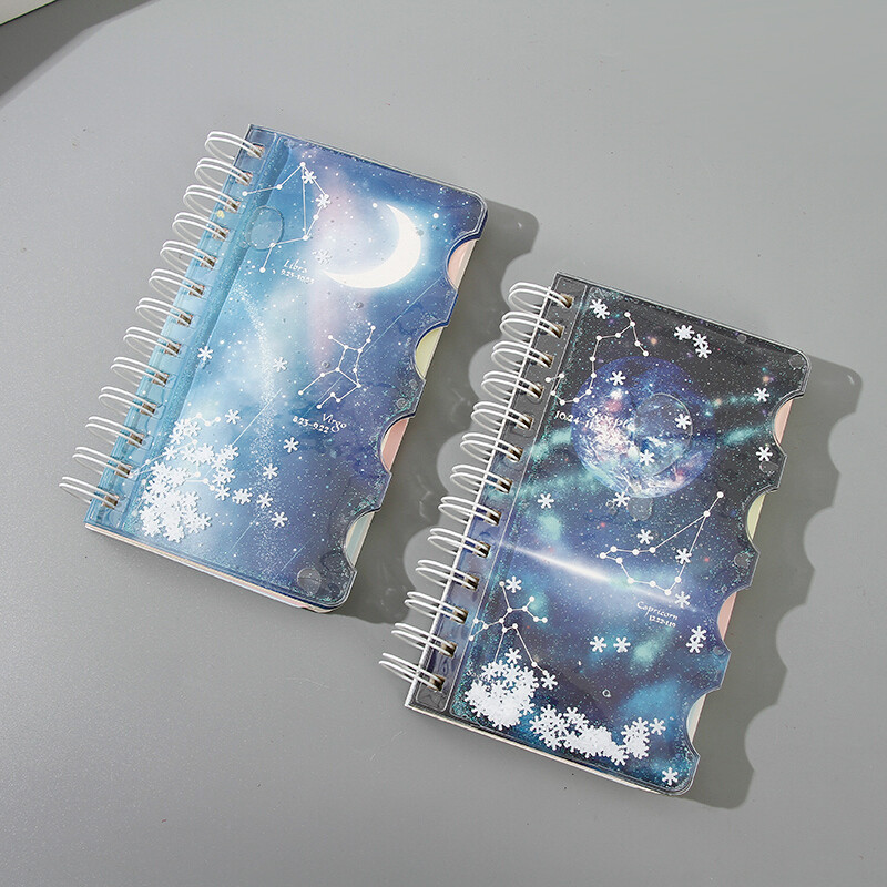 Cuaderno Espiral Glitters Cielo Unica