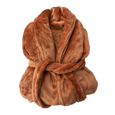 Bata de Cama Microfibra Home Class Talle P al XG TERRACOTA