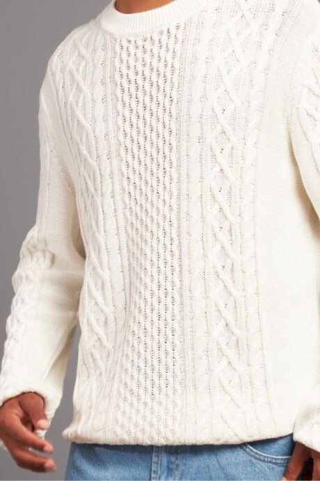 SWEATER LEIVA RUSTY Crema