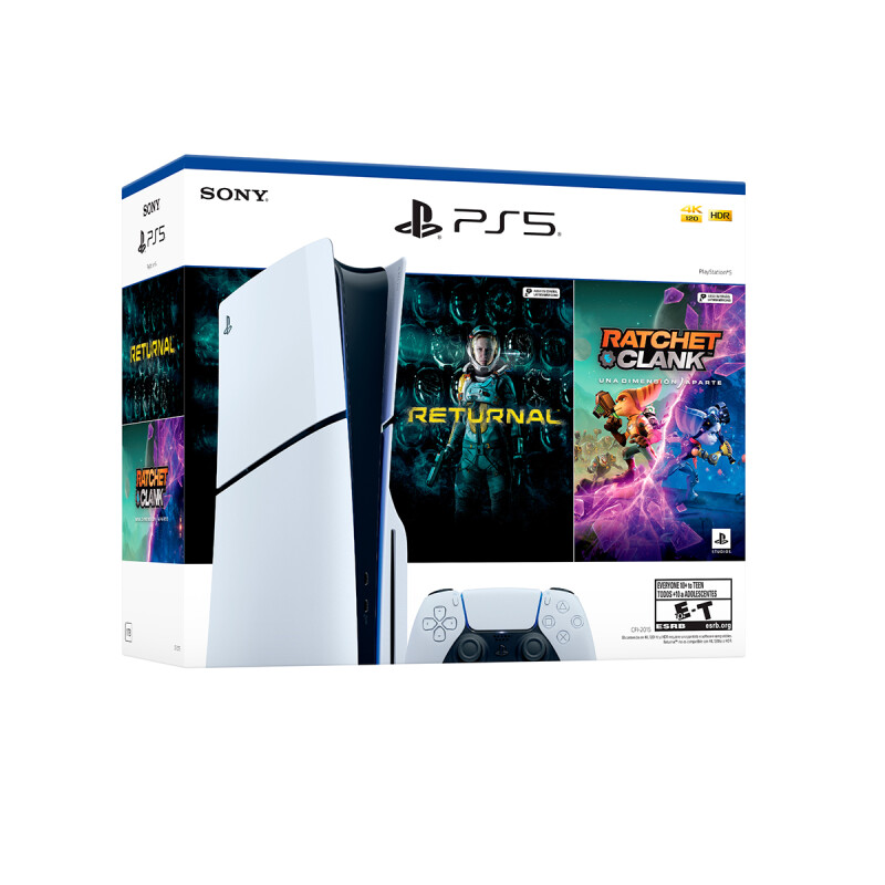 Consola PS5 PlayStation 5 Standard Sony Slim + 2 Juegos Consola PS5 PlayStation 5 Standard Sony Slim + 2 Juegos