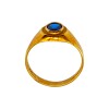 Anillo Solitario-Oro Bajo-Piedra Zafiro-AN8112 conpiedra