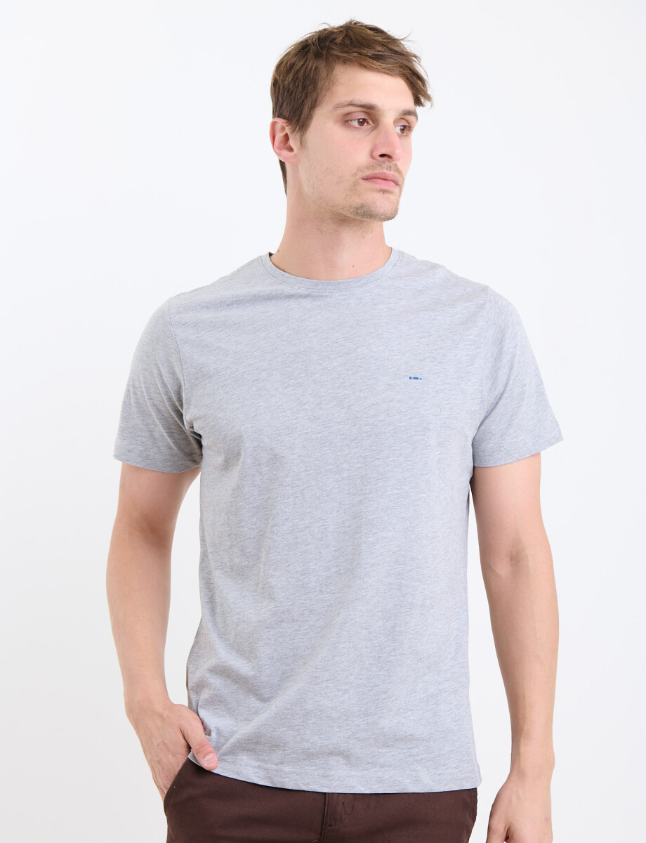 520658 T-SHIRT HARRINGTON LABEL Gris Medio Melange