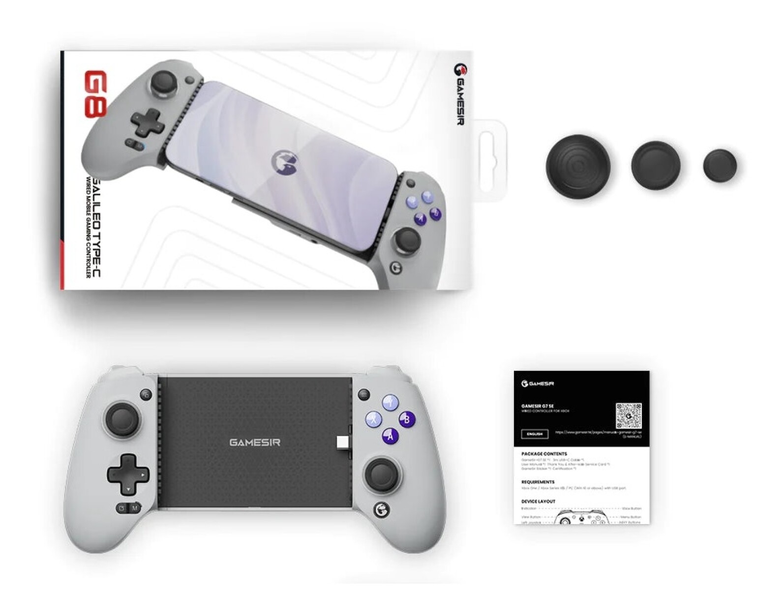 Joystick Gamesir G8 Galileo Iphone/android - JOYSTICK GAMESIR G8 GALILEO GRIS 