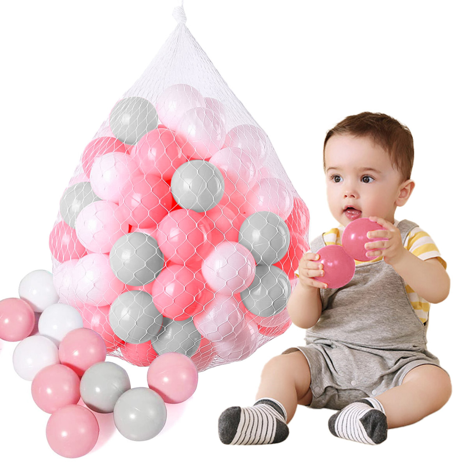 Bebe pelotas colores sales