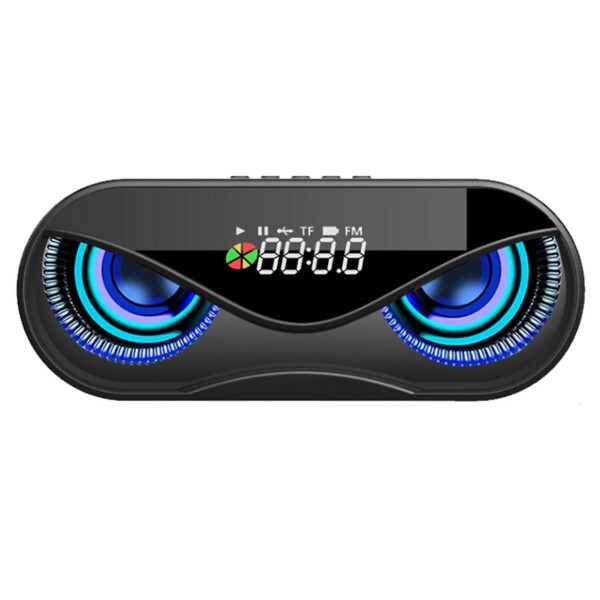 Reloj Parlante Despertador Radio Luminoso Recargable Alarma Color Variante Negro