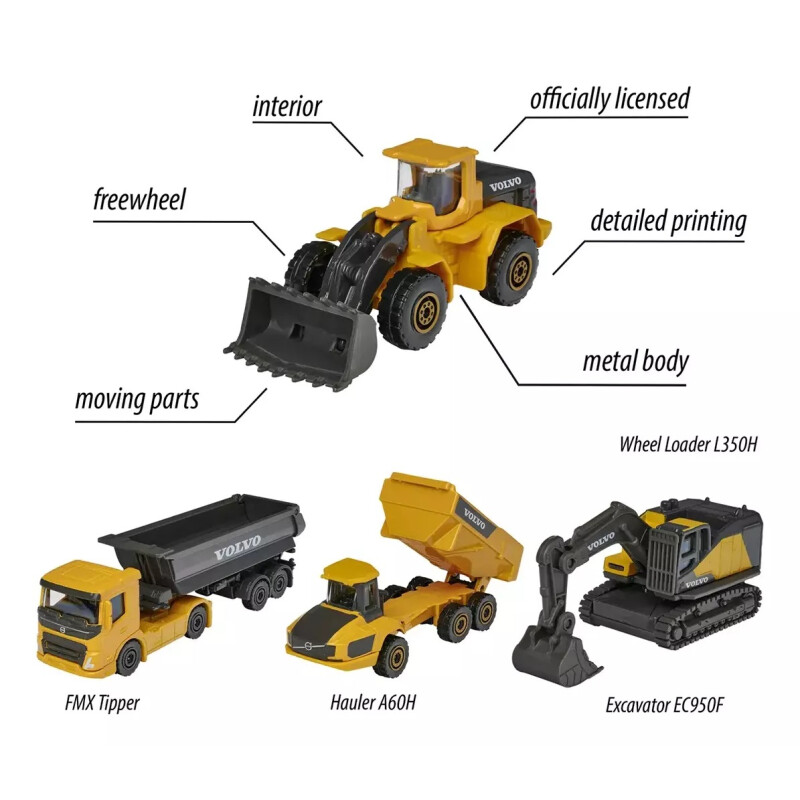 Pack X4 Vehículos De Construcción Volvo Pack X4 Vehículos De Construcción Volvo