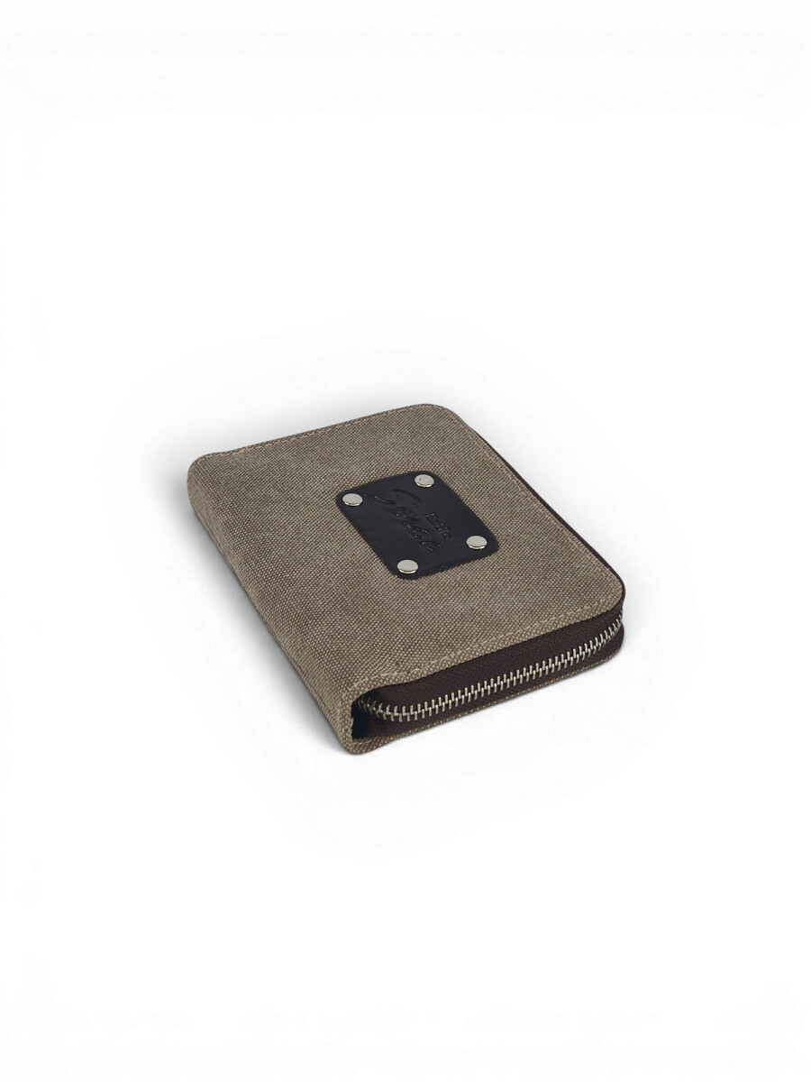 Monedero con cierre interior - Beige 