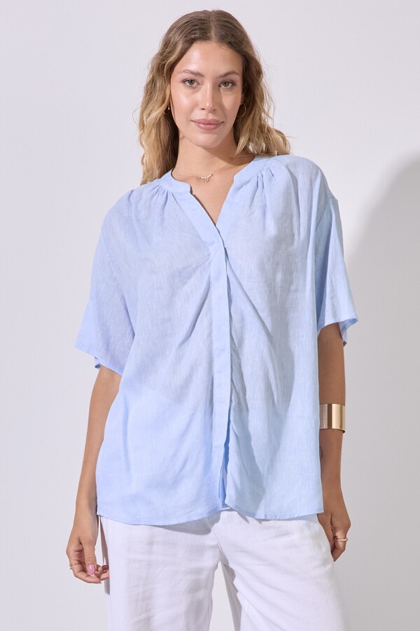 Blusa Lino CELESTE