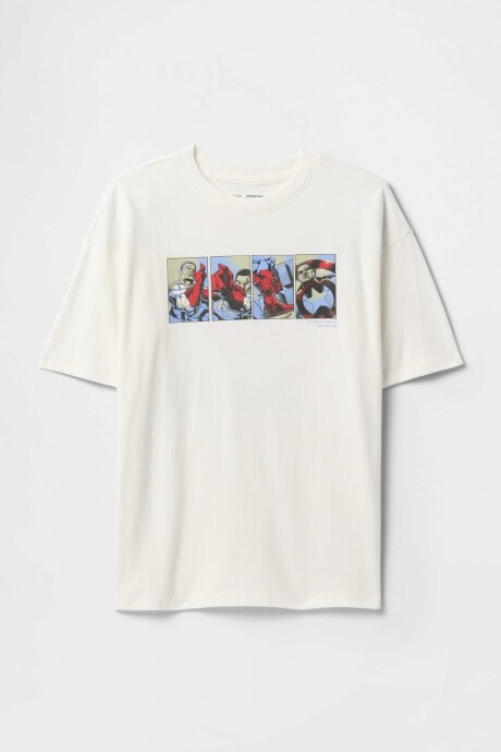 Remera Gráfico Marvel Niño New Off White