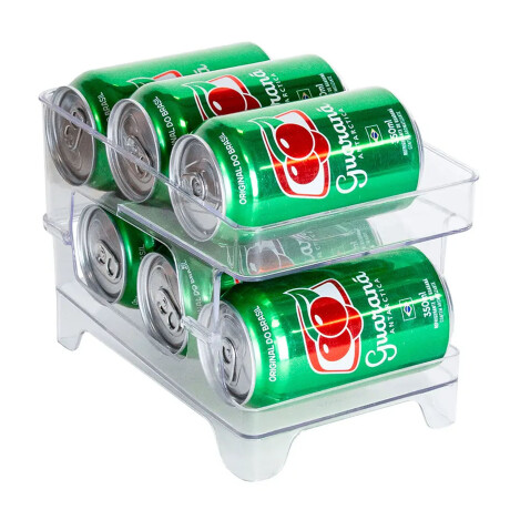 Organizador Dispensador Diamond Estantería Plástico 6 Latas Transparente