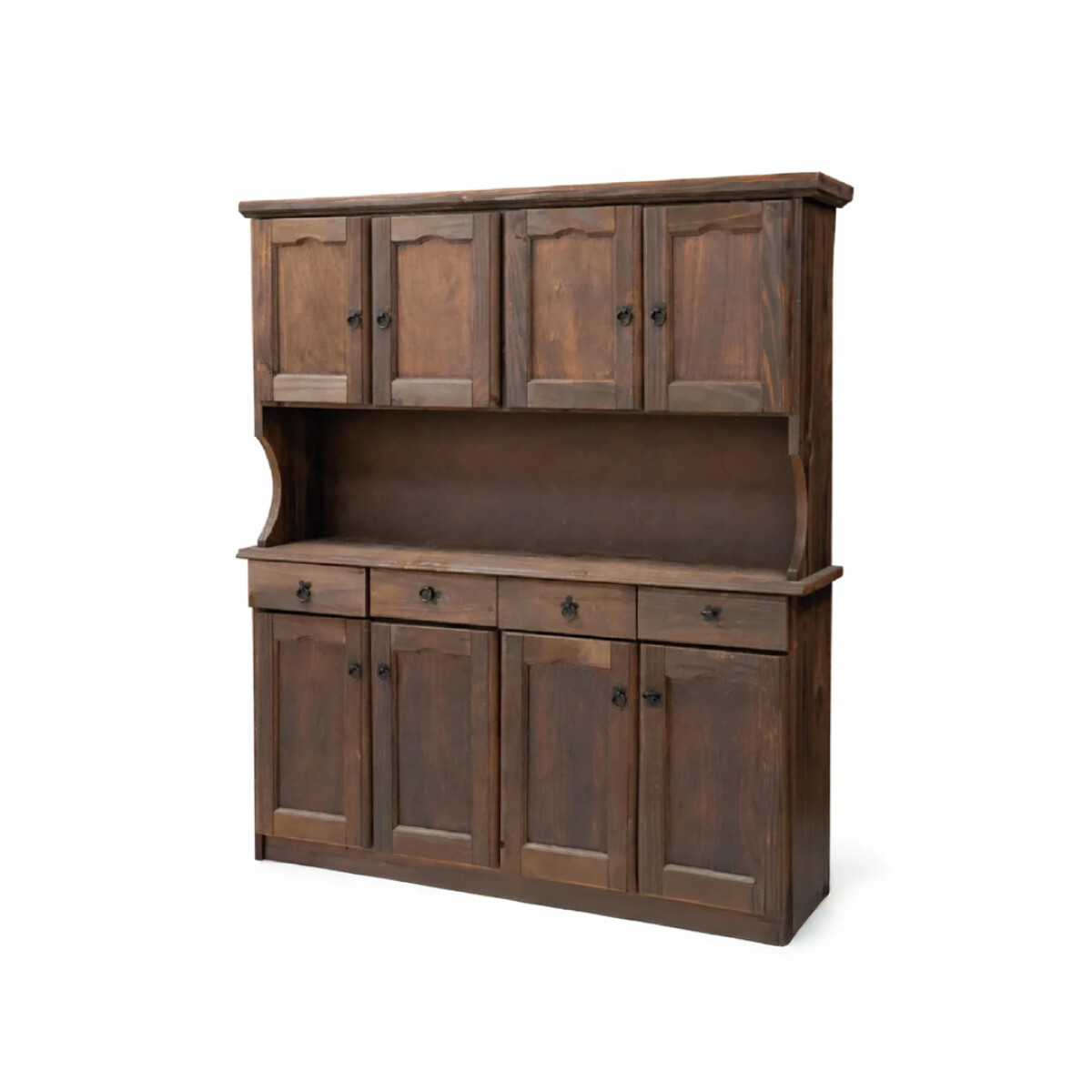 Alacena Kit De Cocina 8 Puertas Madera Maciza Caoba 