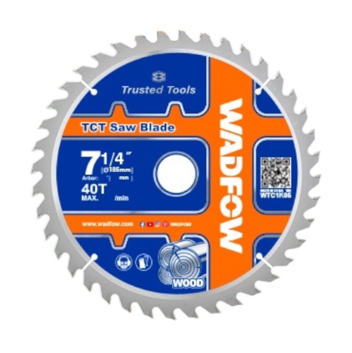 DISCO MADERA 7 1/4 40 DIENTES WADFOW 