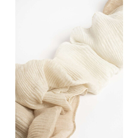 Pashmina Plisada Con Efecto Degrade Dorado Y Lurex Combinacion Bicolor