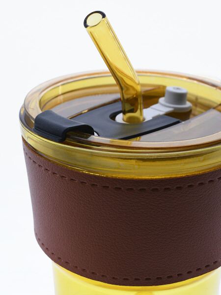 VASO AMBAR CON PU AMARILLO