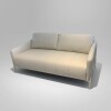 SOFA 2 CUERPOS - 100% CUERO - MODELO SANTIAGO - COLOR PERLA - PATAS CHAMPAGNE SOFA 2 CUERPOS - 100% CUERO - MODELO SANTIAGO - COLOR PERLA - PATAS CHAMPAGNE