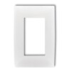 PLACA C/BASTIDOR 3 MODULOS ATENEA. BLANCO PLACA C/BASTIDOR 3 MODULOS ATENEA. BLANCO