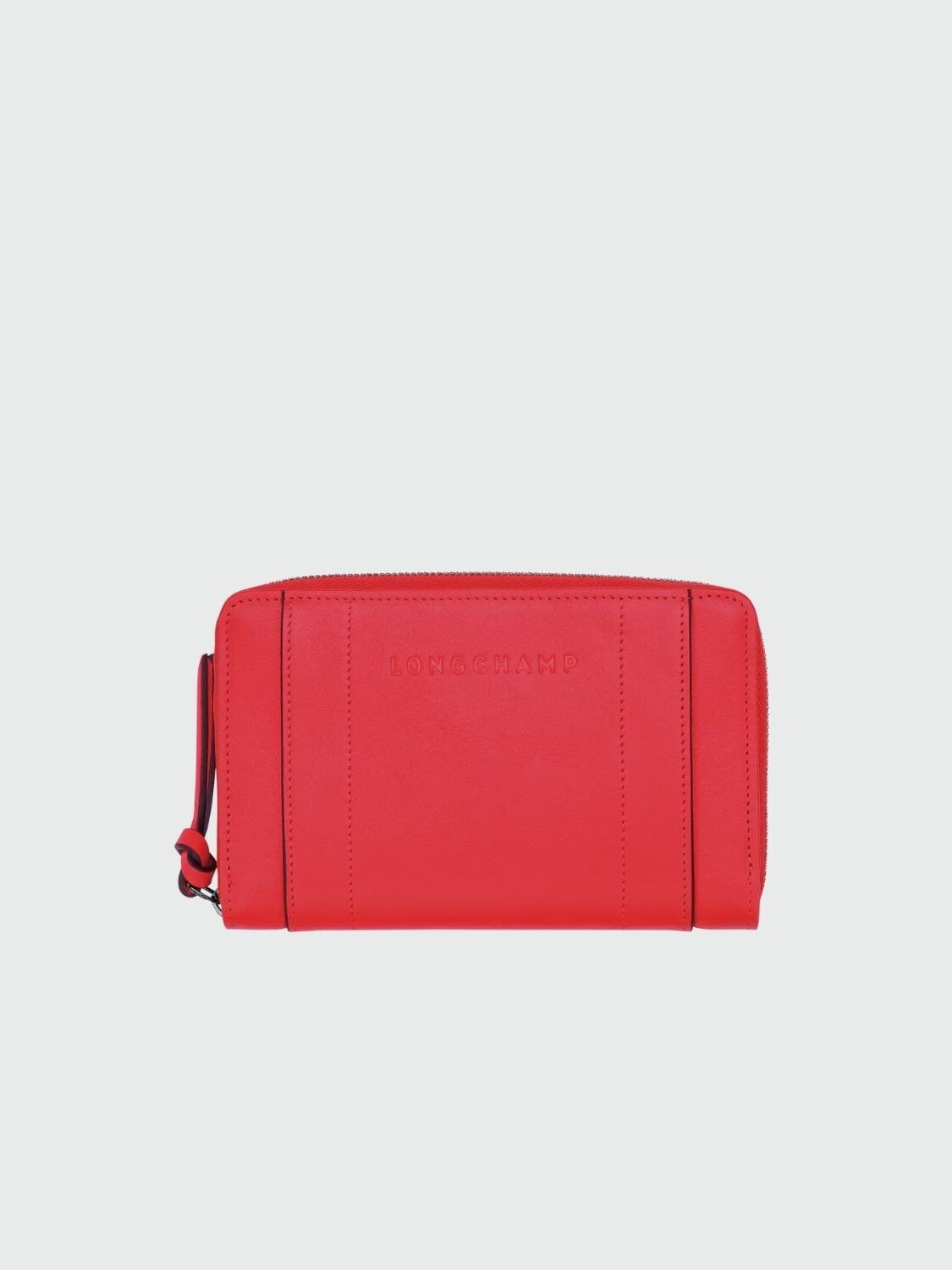 Longchamp -Billetera de cuero clásica, Le pliage 3D Rojo
