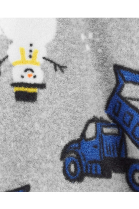 Pijama una pieza de micropolar, con pie, diseño muñeco de nieve Pijama una pieza de micropolar, con pie, diseño muñeco de nieve