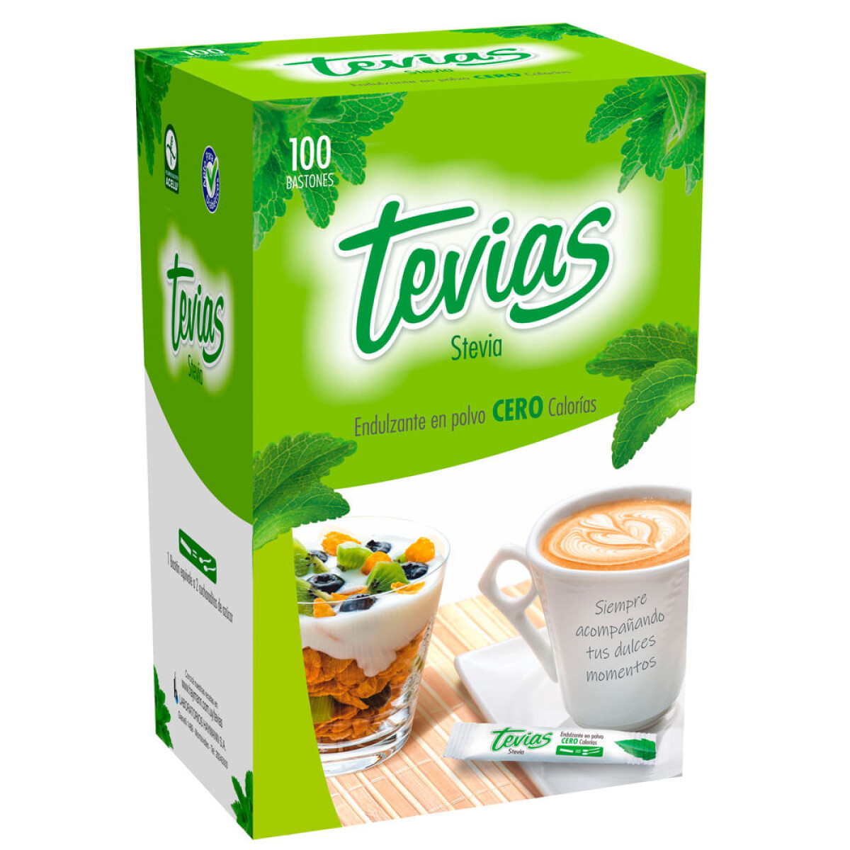 Tevias Polvo 100 Bastones – Edulcorante en polvo
