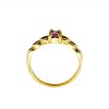 Anillo Solitario -Oro bajo-Piedra Amatista-AN8217 conpiedra
