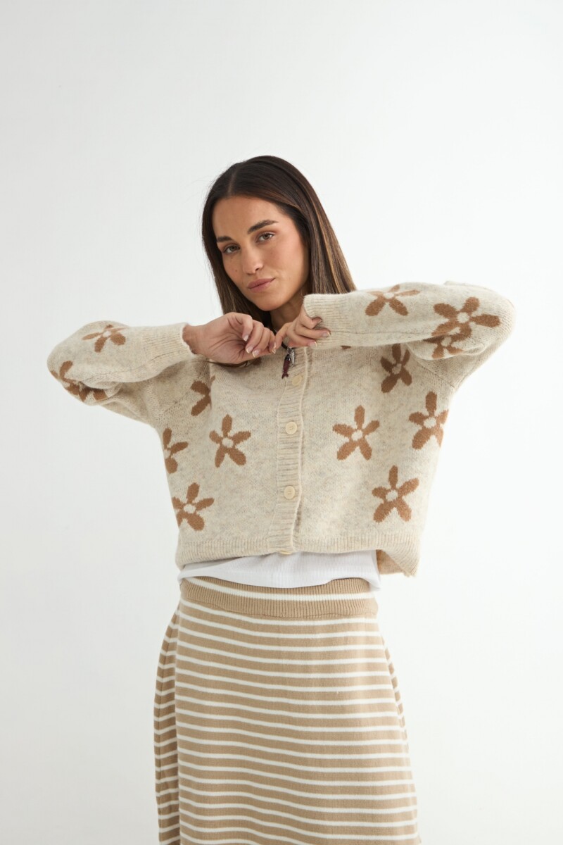 CARDIGAN MARGARITA - BEIGE 
