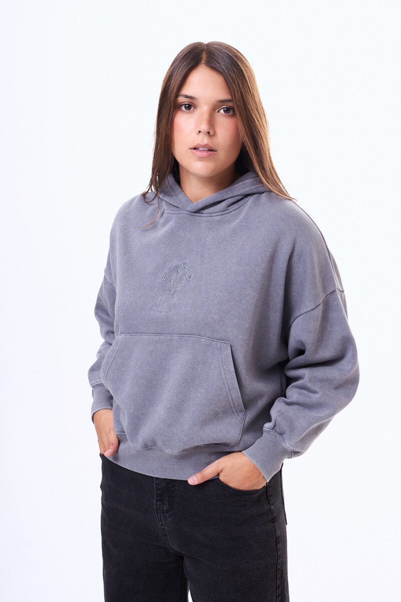 Buzo dama felpa Bahia Gris