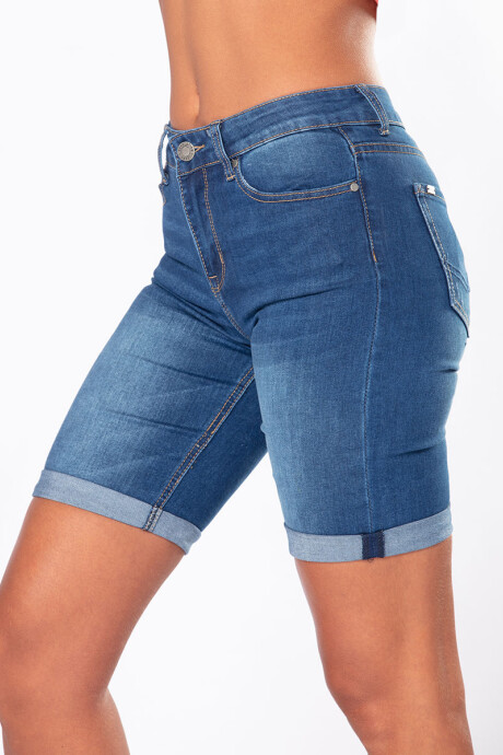 BERMUDA JEAN SHIVA S19 Azul