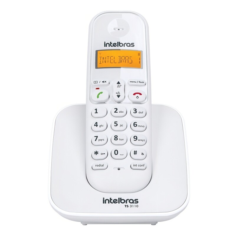 Teléfono Intelbras Ts 3110 inalámbrico - color blanco Teléfono Intelbras Ts 3110 Inalámbrico - Color Blanco