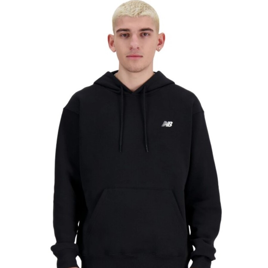 Canguro de Hombre New Balance Small Logo French Terry Hoodie Negro