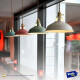 Lampara Colgante De Techo Metal Nordica Blanco Negro Luz Azul
