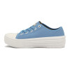 Moleca Calzado Casual Lona Acordonado Jean-blanco