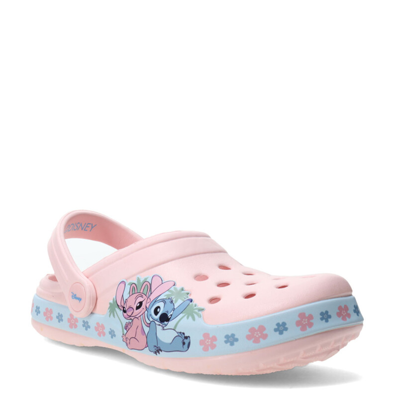 Zuecos Infantiles Disney Stitch Rosado - Celeste
