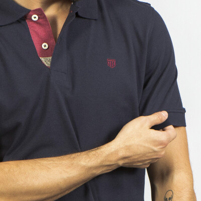 Remera Piqué Navy