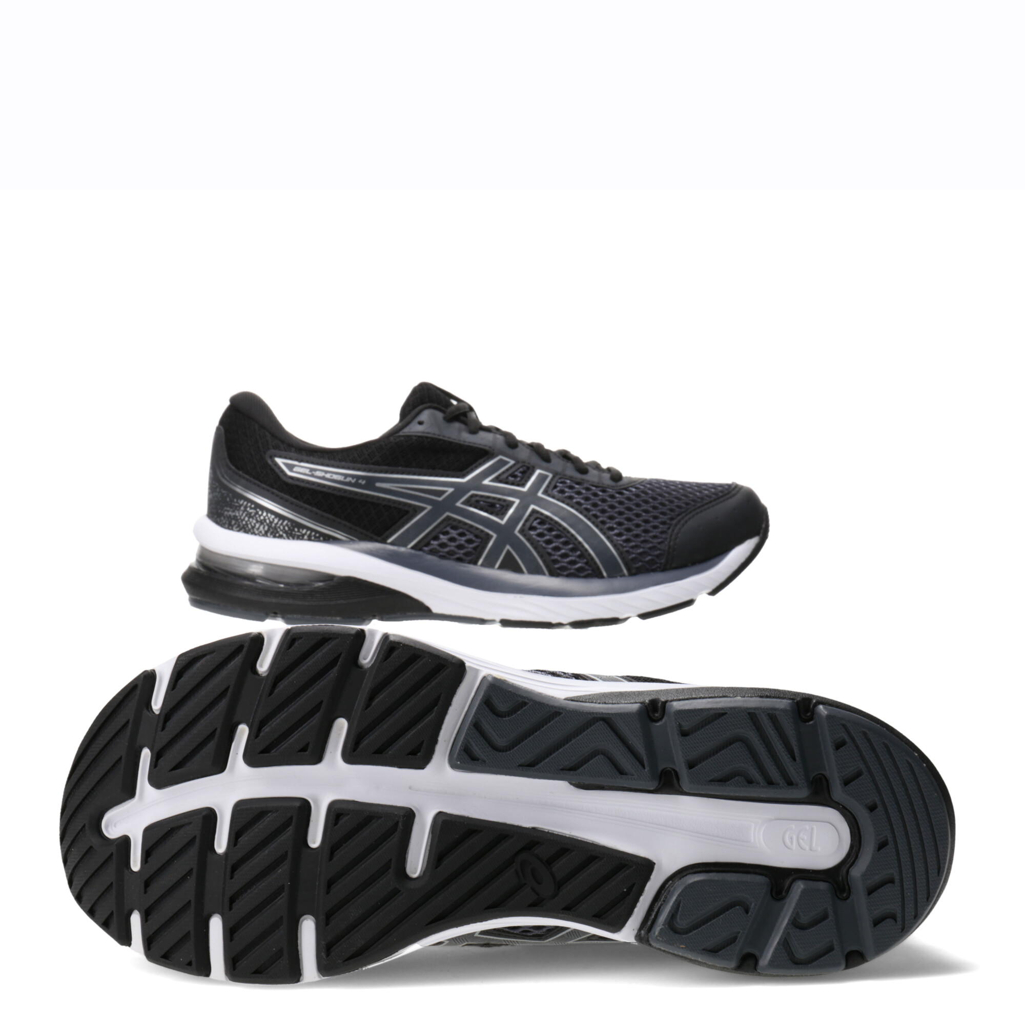 Championes de Hombre Asics Gel Shogun 4 Negro Gris Plateado Stadium Sport