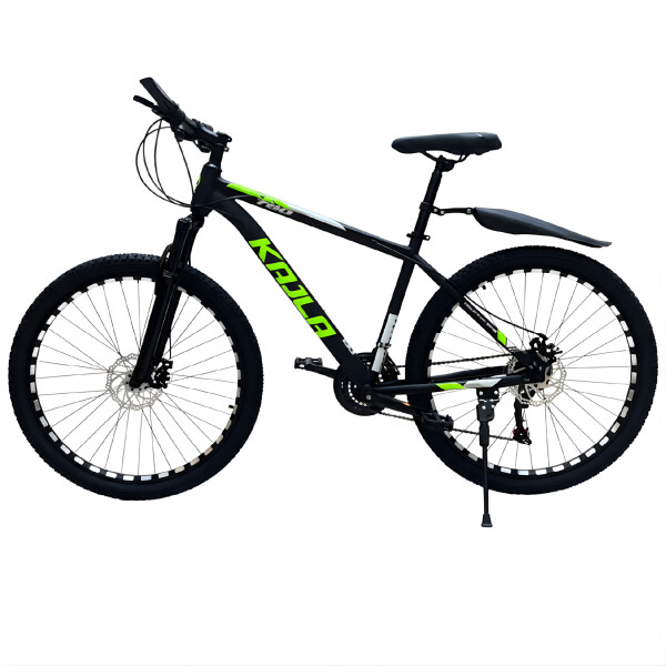 Bicicleta Kajla Montaña Rodado 26 Freno Disco 21 Velocidades Color Negro Verde