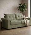 Sillon 3 Cuerpos en tela de Lino Palazio Verde