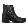 Macri Bota Caña Baja Suela Tr Taco Foliado Negro-animal Print