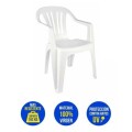SILLA DE PVC BELLA VISTA MOR CON POSA BRAZOS - BLANCA SILLA DE PVC BELLA VISTA MOR CON POSA BRAZOS - BLANCA