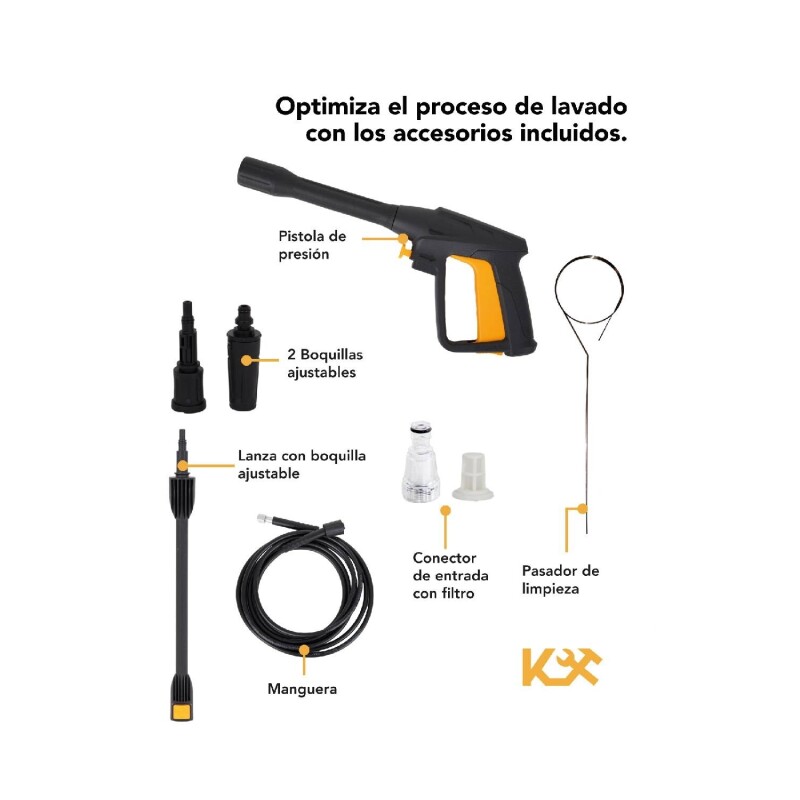 Hidrolavadora Kingsman Alta Presión 130 bar + Acces 220v/50 Hz 1600w Hidrolavadora Kingsman Alta Presión 130 bar + Acces 220v/50 Hz 1600w
