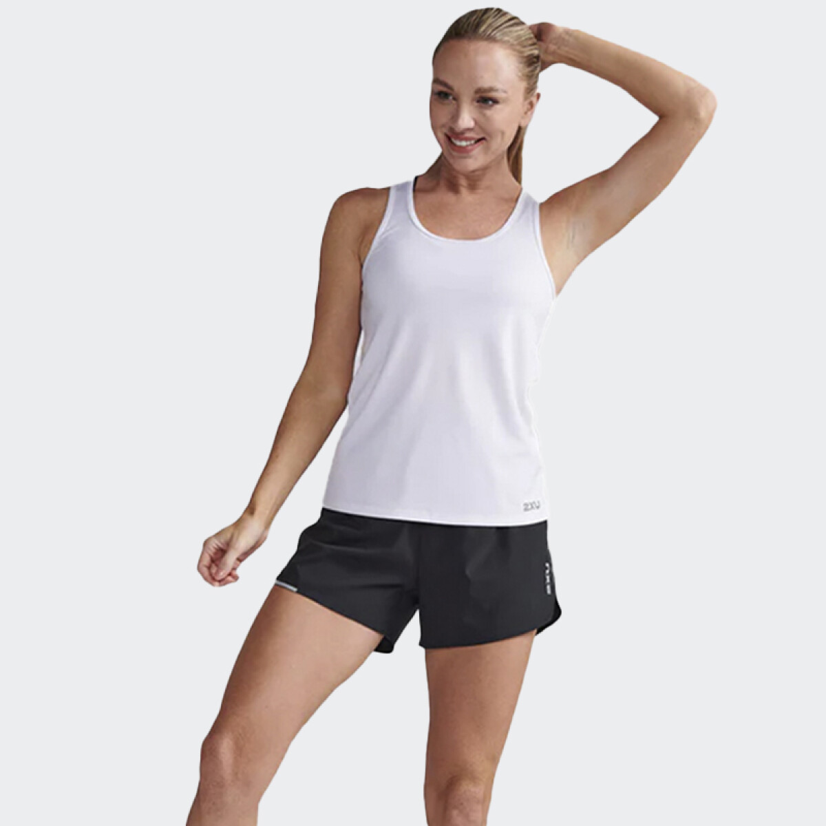 Musculosa 2XU Aero Singlet - Blanco 