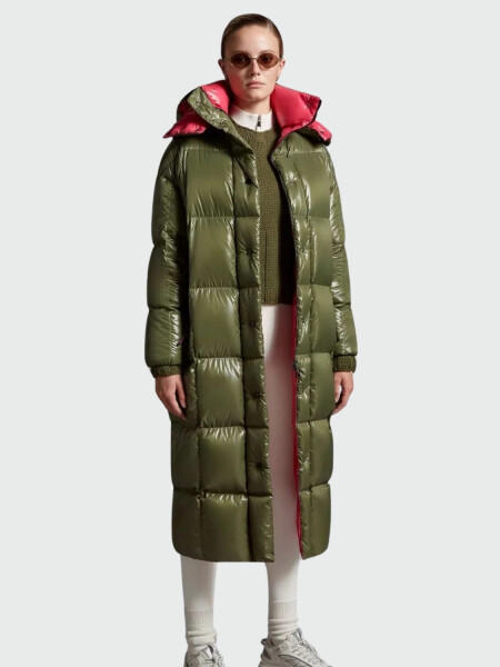 Moncler -Chaqueta larga con capucha desmontable, PARNAIBA Verde