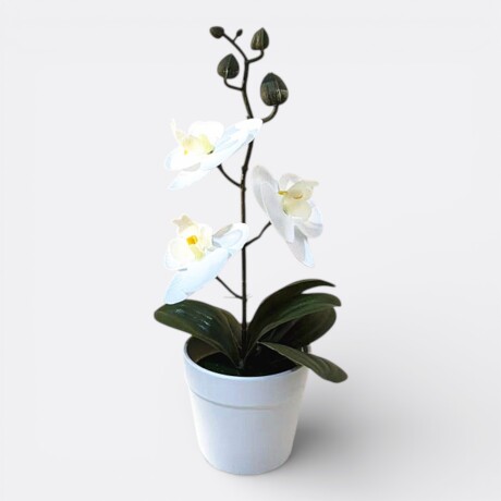 Orquídea Artificial Mediana Blanco