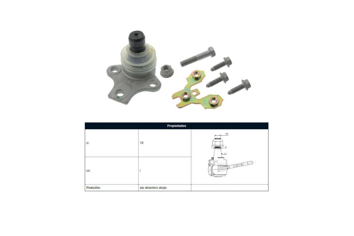 Rotula Del Seat Inca Diesel/Cordoba/Toledo Diesel Volks Polo/Golf/Caddy Ii 93-25 Der/Izq Rotula Del Seat Inca Diesel/Cordoba/Toledo Diesel Volks Polo/Golf/Caddy Ii 93-25 Der/Izq